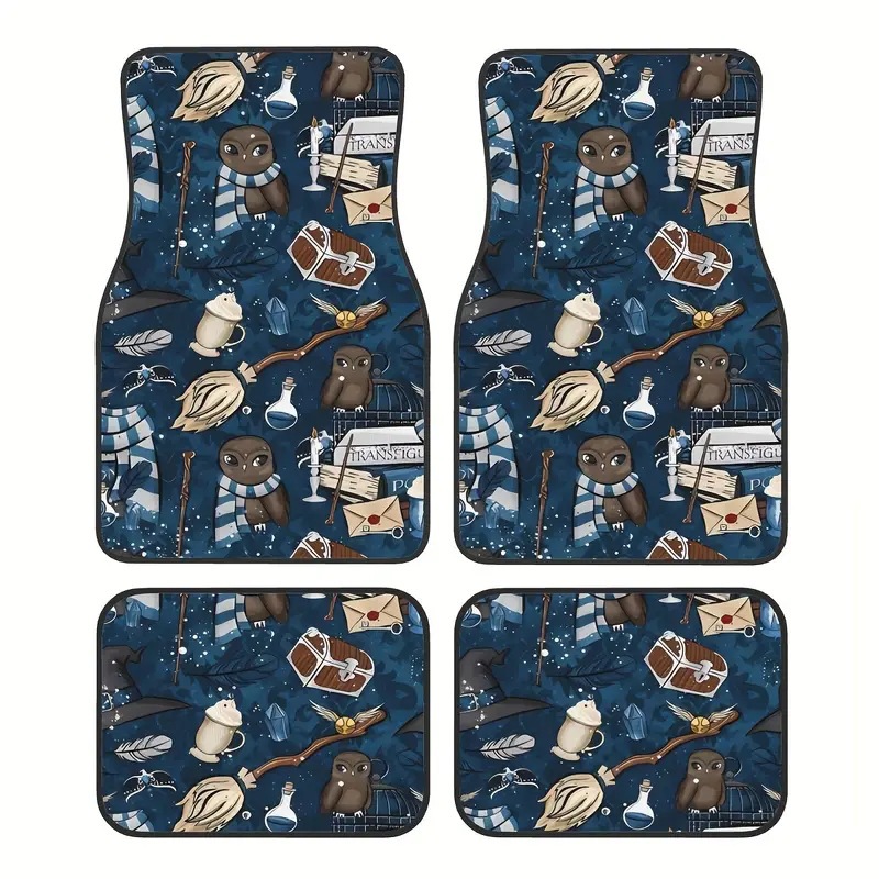 Cross-Border Temu Car Floor Mats, Stain-Resistant and Easy to Care For, Four-Piece Set of Non-Slip Mats, Retro Nordic Style Soft Diatom Mud Floor Mats