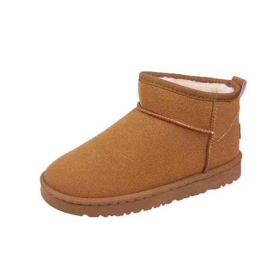 Winter new snow shoes wool foreign trade flat short tube northeast cotton shoes fleece-lined thick warm snow boots women