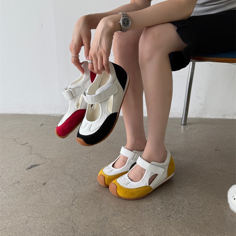 Original Designer Genuine Leather 2025 Summer New Mary Jane Sneakers Women's Thick-Soled Velcro Forrest Gump Casual Shoes Original Designer Genuine Leather 2025 Summer New Mary Jane Sneakers Women's Thick-Soled Velcro Forrest Gump Casual Shoes