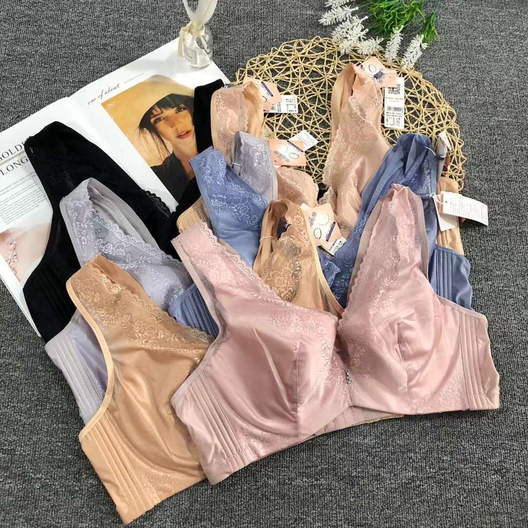 Nueva alta calidad de la Copa de algodón fino transpirable ropa interior de las mujeres de Poli ajustable Orejas de conejo ultra-Delgado sujetador al por mayor