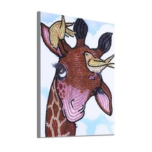 异形钻新品5D钻石画 梅花鹿 水晶钻贴钻十字绣钻石绣厂家批发定制