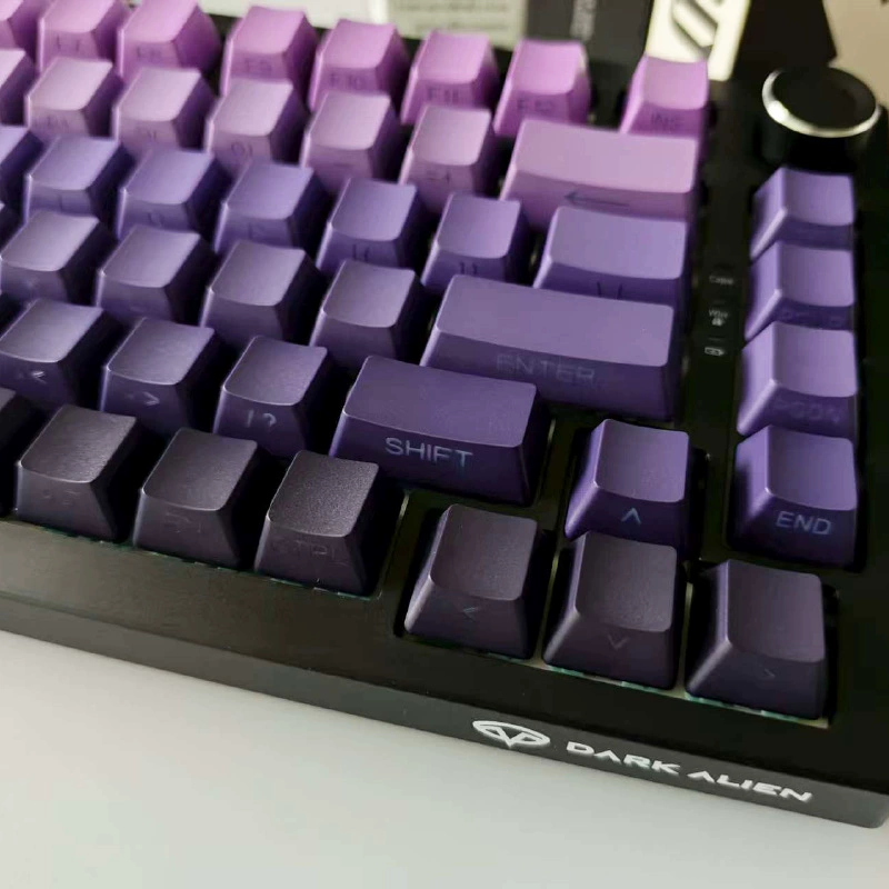 Боковая гравировка Ziqidonglai градиентная прозрачная клавиатура набор из 133 клавиш полный набор PBT материал механическая клавиатура аксессуары для DIY клавиш