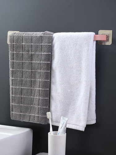 A947 Towel Rack without Drilling Bathroom Kitchen Dishcloth Hook Rack Children's Towel Bar Bathroom Shelf Organizer Home Hanging
