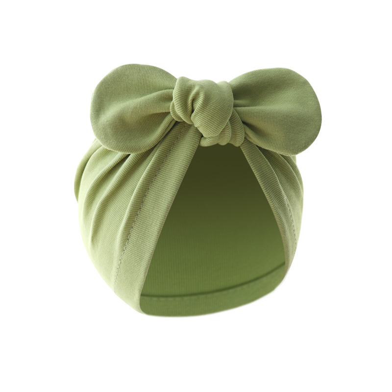 Baby Girl's Baby Boy's Simple Style Solid Color Bow Knot Baby Hat display picture 17