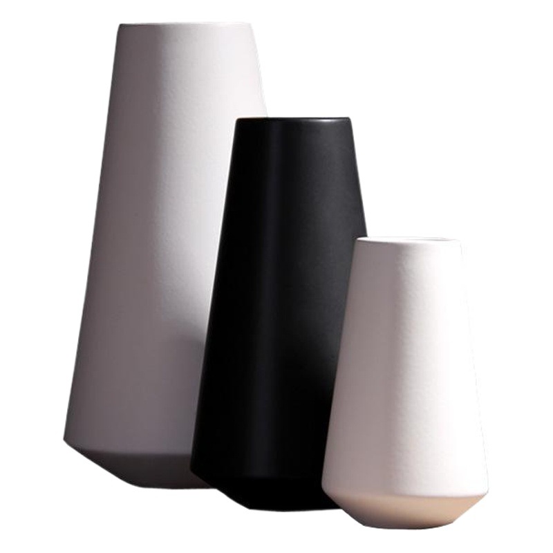 Moderno minimalista de cerámica arreglo de flores florero creativo europeo sala de estar blanco flor seca dispositivo decoración nórdica decoración al por mayor