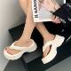 2025 New Fashion Height-increasing EVA Flip-flops Summer Solid Color Thick Bottom Non-slip Soft Bottom Women's All-match Sandals