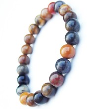 8毫米合成海洋石能量石手链瑜伽运动手环仿玛瑙火山石弹力手链女