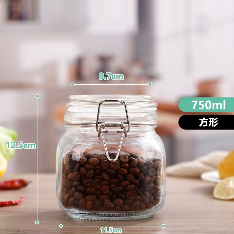 多功能大容量透明卡扣玻璃泡菜瓶密封罐头瓶酱菜分装瓶现货批发|undefined