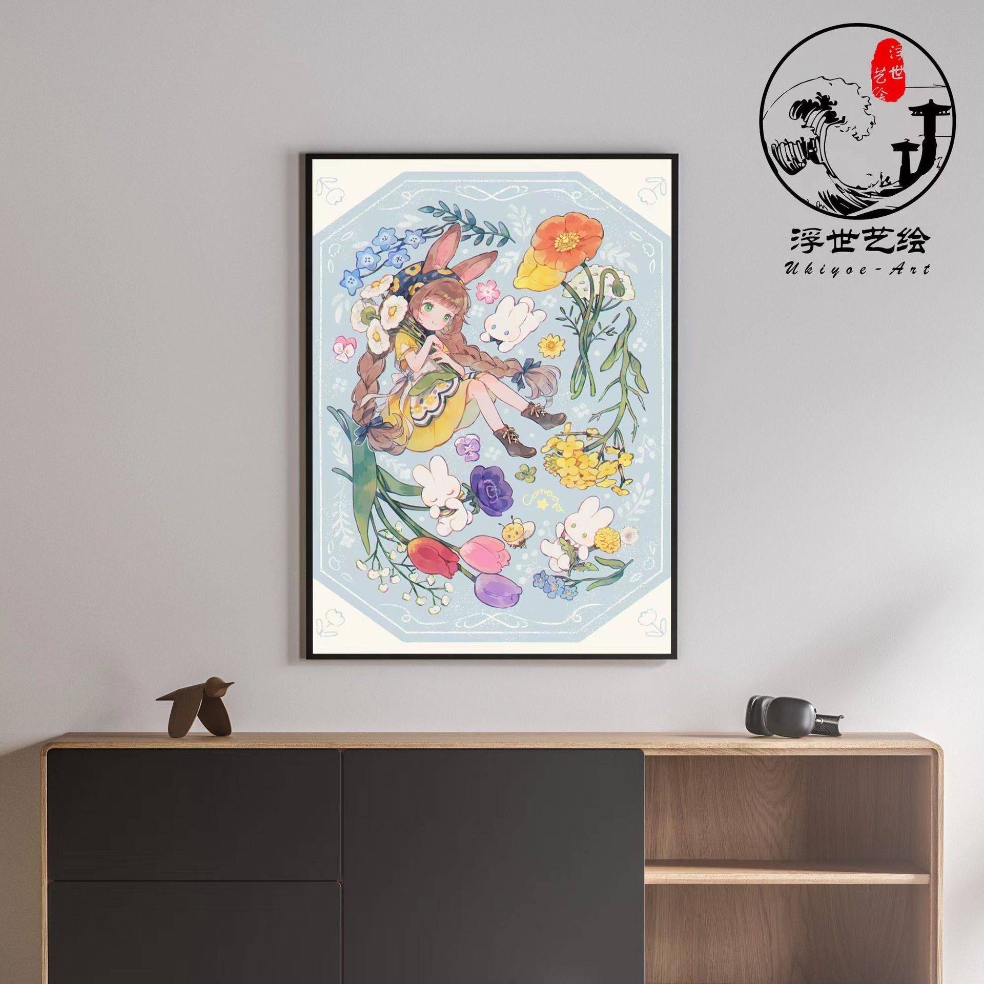 DIY pintura al óleo digital para colorear pintura linda chica corazón secundaria japonesa dibujos animados ins graffiti hecho a mano