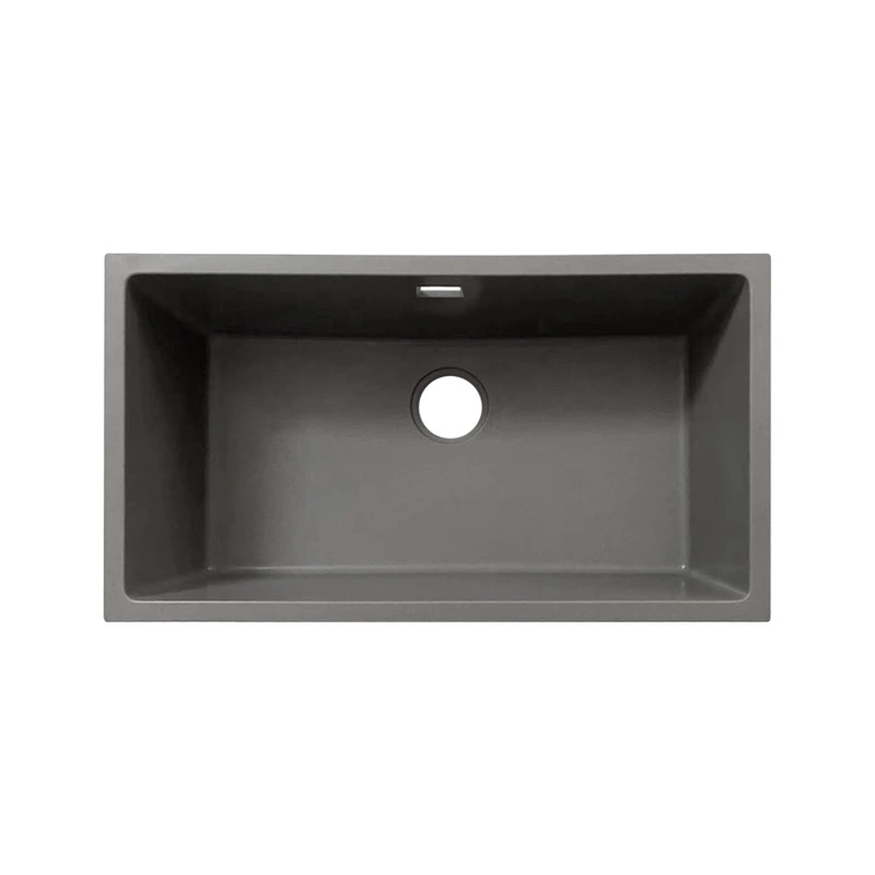 Резиновая раковина Fujida Gray Quartz Sink Granite Kitchen Washing Basin Dish Pot Under Counter Basin Balcony Size Single Tank