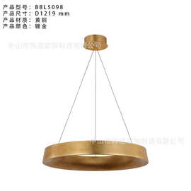 2024中山灯具新款极简美式现代圆形吊灯意饰家装客厅餐厅卧室吊灯