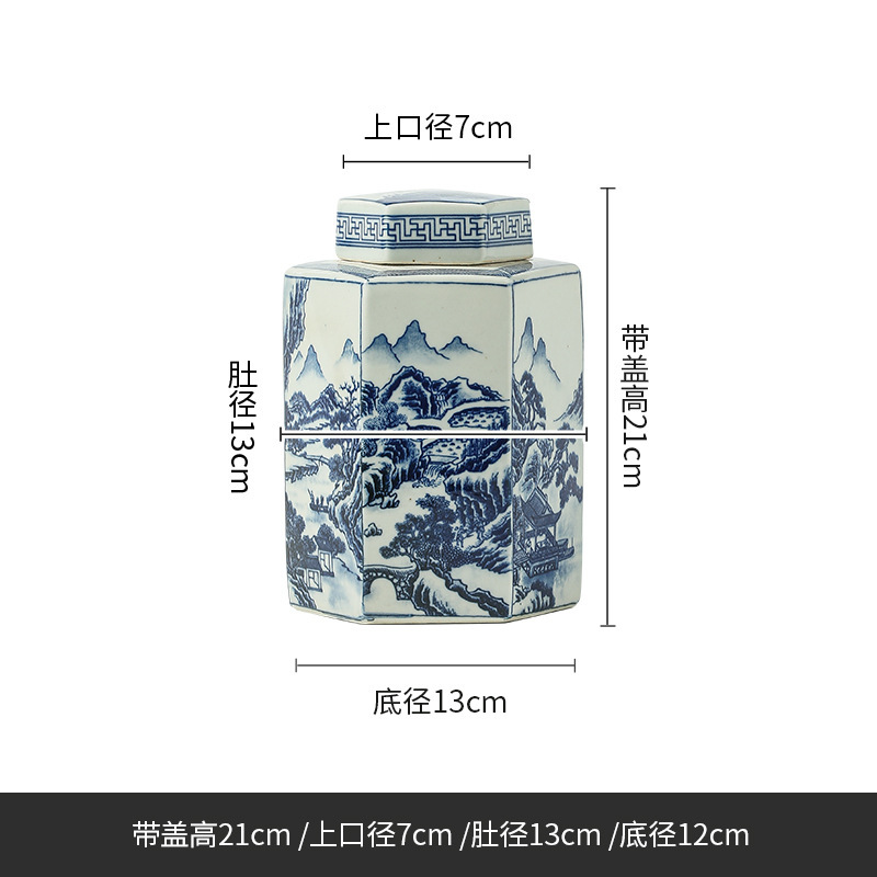 Jingdezhen vasos de cerámica antiguos pintados a mano Bo Gujia ornamento de cerámica vasos Ming y Qing ornamentos de vasos antiguos
