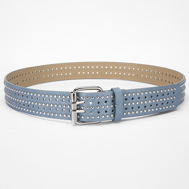 Cinturón Punk Hip Hop con Hebilla de Aguja de Piel Sintética con Estrellas para Jeans image 12