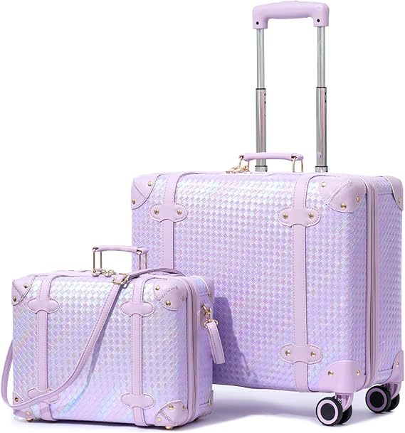 Bộ vali lồng nhau 20+24 inch màu tím nhạt, nhẹ, có khóa số — màu tím nhạt chi tiết 7