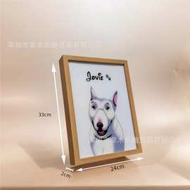 跨境爆款宠物灯光画DIY相框纪念礼物生日礼物