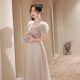 French Evening Dress Women's 2025 New High-end High-end Light Luxury Niche Adult Wedding Dress Host Toast Graduation