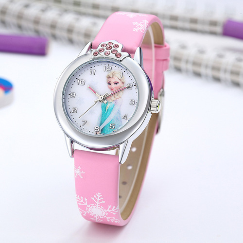 Children's Watch Girl Ice and Snow Cartoon Fantasy Toddler Cute Kid Girl Electronic Watch Wholesale