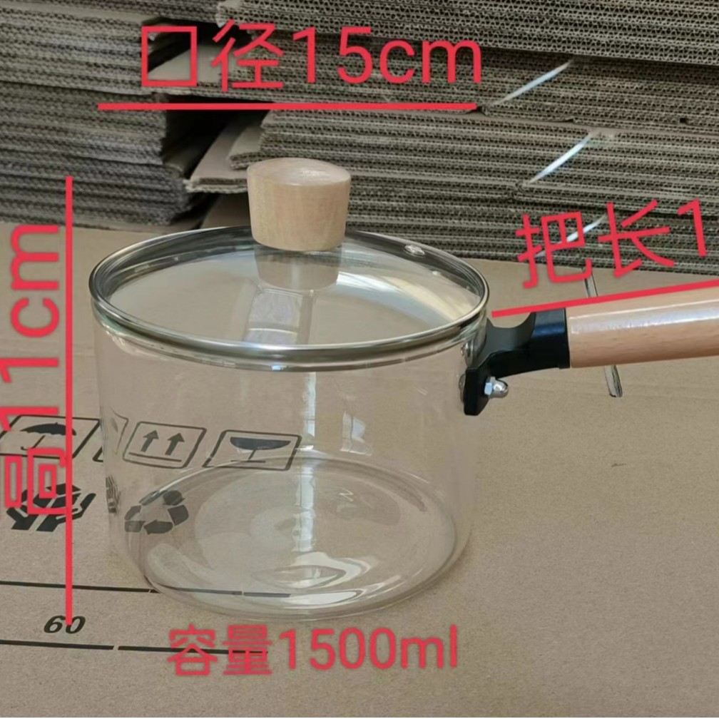 Borosilicato solo Bing vidrio estofado olla eléctrica de cerámica estufa de calefacción fideos instantáneos sopa olla hogar transparente resistente a altas temperaturas olla caliente
