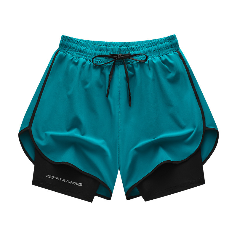 Summer double-layer protective underware, breathable trousers, silk shorts