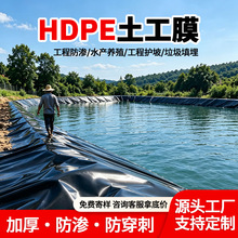 鱼塘防渗膜耐撕耐磨防水布土工膜藕池蓄水池养殖加厚黑色hdpe地膜