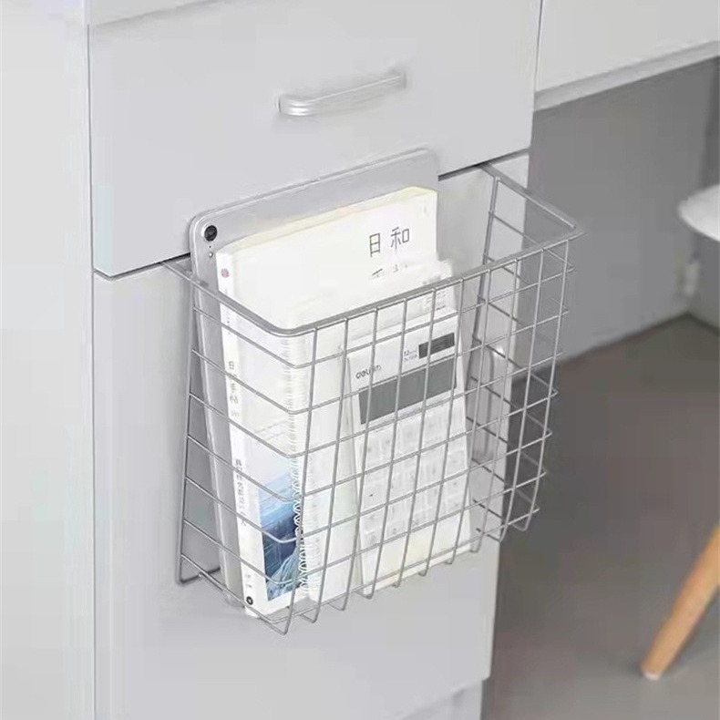 桌下置物架办公室桌子悬挂收纳家用收纳用品篮书桌桌面分层挂篮衣|undefined
