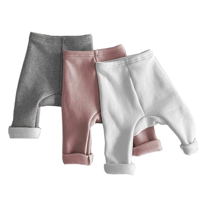 Детские зимние штаны для новорожденных, утепленные штаны для малышей, унисекс, утолщенные теплые штаны для младенцев и детей ясельного возраста