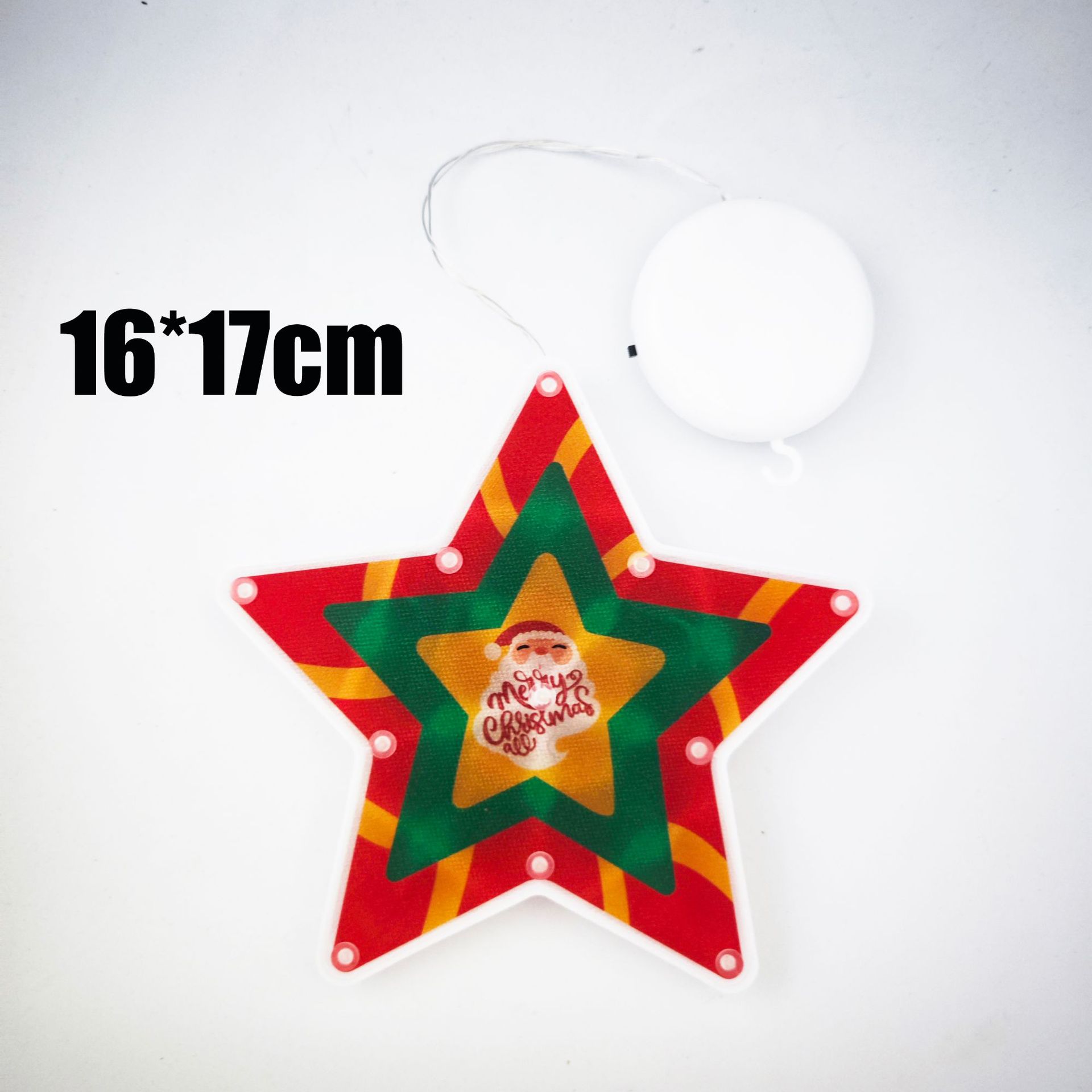 Lámpara de ventosa decorativa led de Navidad transfronteriza estrella cristal pegatinas de ventana cadena de luces al por mayor diseño de centros comerciales luces colgantes