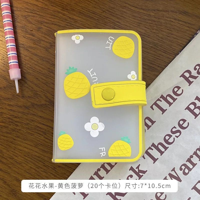 Titular de la tarjeta de hojas sueltas de silicona de dibujos animados para mujeres pequeño portátil ultrafino de gran capacidad Multi-Tarjeta Linda