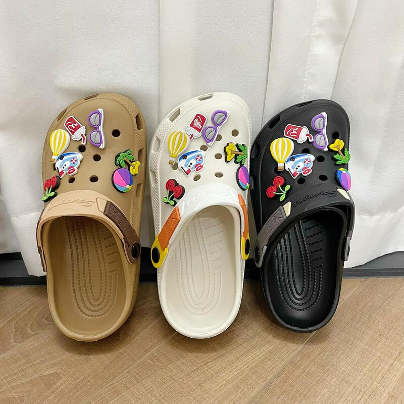 2023 fashion summer new men's and women's low heel hole shoes beach shoes summer non-slip couple outdoor sandals