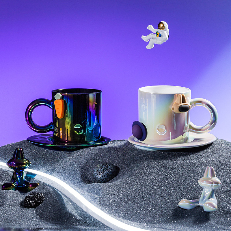 Abro conejo año taza de café personalizada regalo de moda para niños y niñas día de San Valentín Festival de Primavera regalo de Año Nuevo