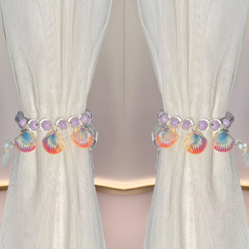 Cross-Border Light Luxury Curtain Straps, Beach Series Curtain Buckles, Rope Delivery, Macaron Curtain Decoration