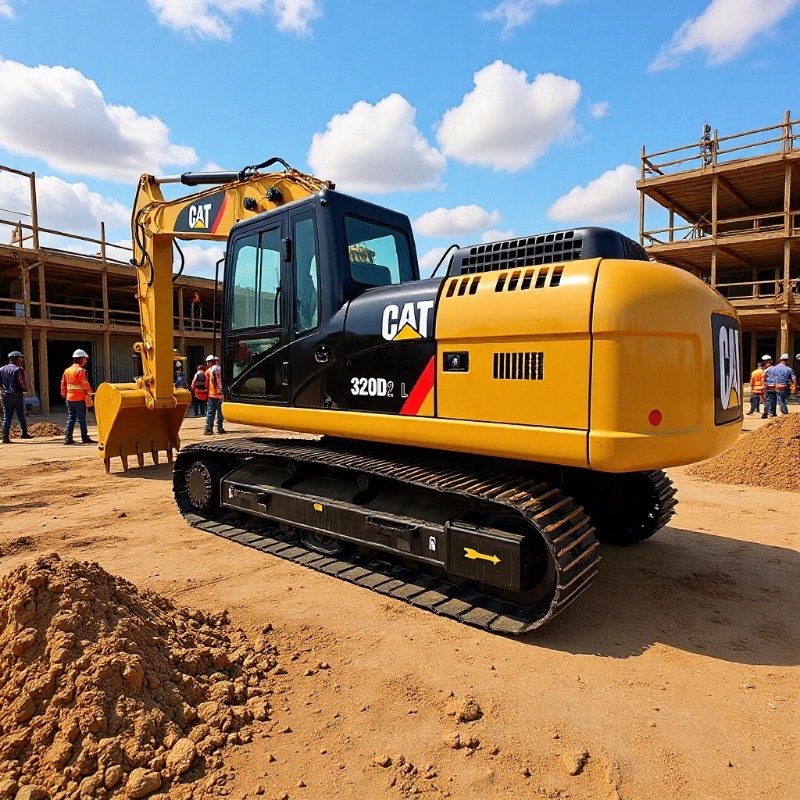 Excavadora de orugas CAT320D para todo terreno con una máquina multifuncional