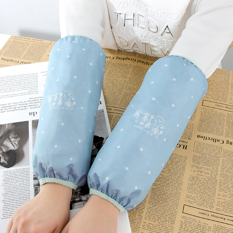 Adulto otoño e invierno, duradero y resistente a la suciedad, mangas de cocina, mangas sueltas de trabajo femenino, mangas impermeables y resistentes al aceite