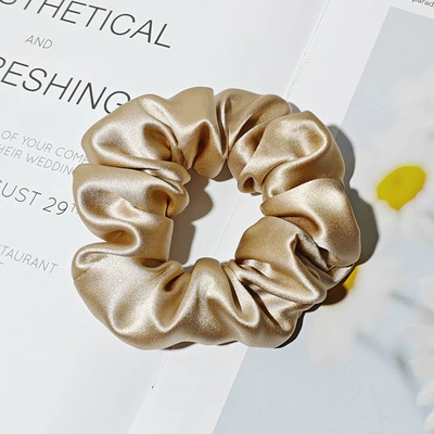 Saç üçün rezinlər – Accessory for Women 100% Mulberry - 30mm-4cm-hair-tie-apricot-color