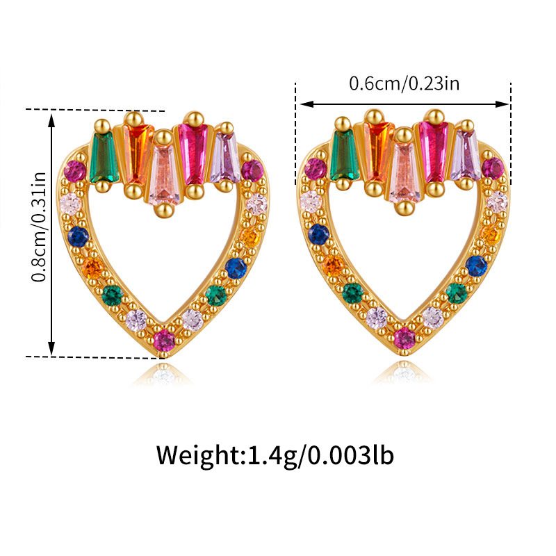 6g Weight Copper Ear Needle Material Zircon Inlay Material Ear Studs Classification 1 Pair Quantity Holiday, Daily Occasion Copper Material Leaf, Heart Shape, Bow Knot Pattern Women's Gender Elegant, Classic Style, Streetwear Style 1 Pair Elegant Classic Style Streetwear Leaf Heart Shape Bow Knot Copper Zircon Ear Studs 7