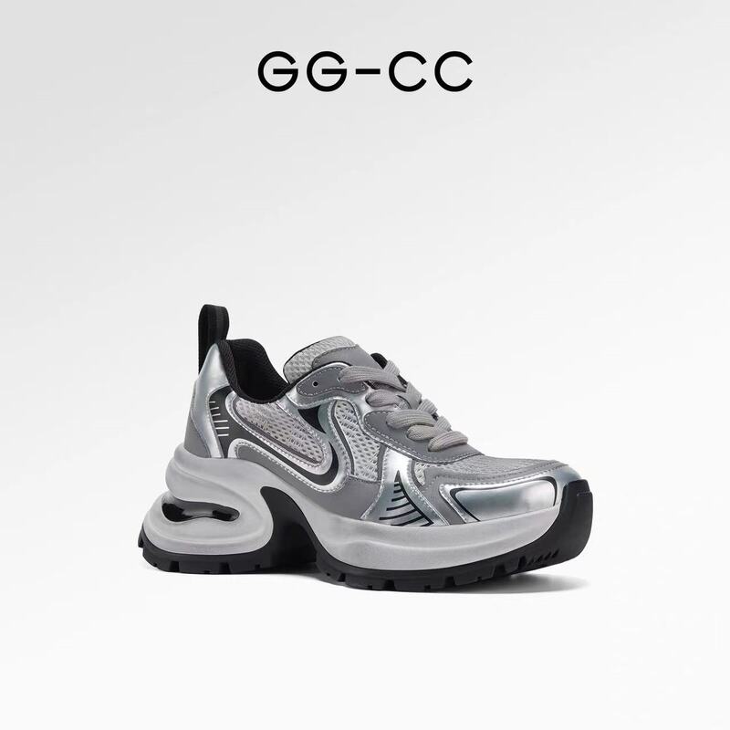【Celebrity Style】Ggcc Moonfall Galaxy Silver Thick-Soled Dirty Look Dad Sneakers Winter Height-Increasing Sports Shoes for Women 【Celebrity Style】Ggcc Moonfall Galaxy Silver Thick-Soled Dirty Look Dad Sneakers Winter Height-Increasing Sports Shoes for Women