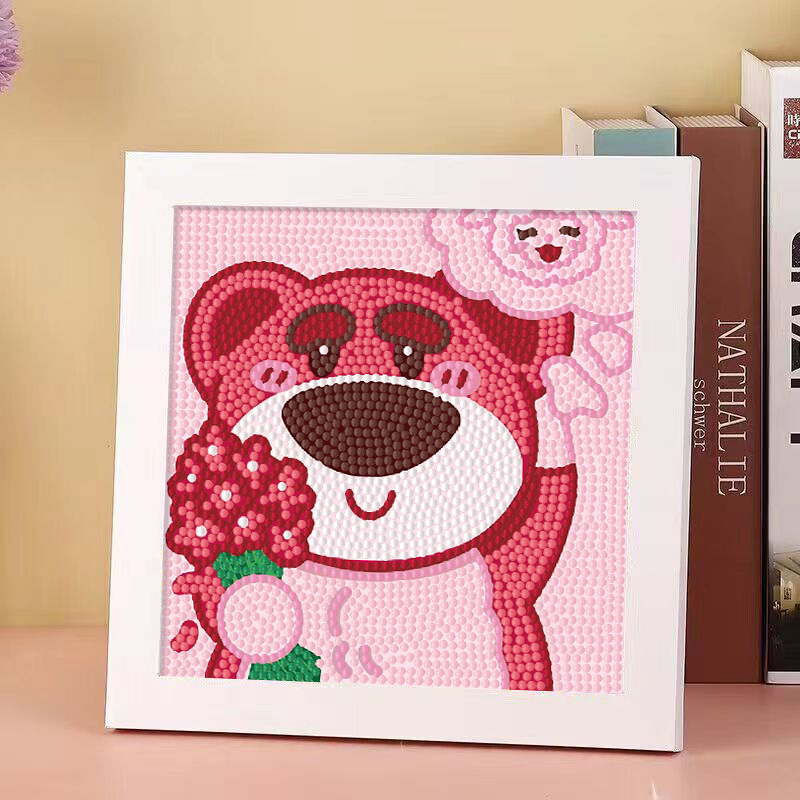 Children's handmade DIY diamond sticker art strawberry bear girl girlfriend best friend birthday gift factory wholesale toy