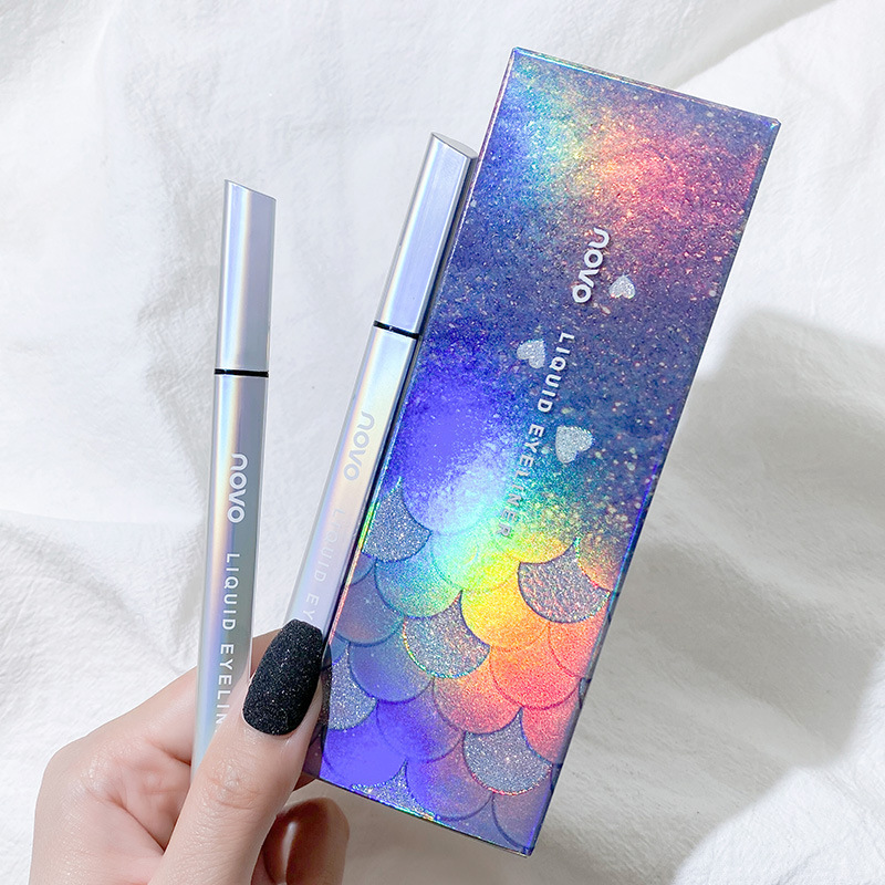 NOVO Mermaid Eyeliner Waterproof and Oil-proof Not Easy to Sizzy Beginners Cheap Price Heart-shaped Eyeliner Pen Wholesale