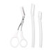 Eyebrow trimmer suit safety macro eyebrow scraper with small comb eyebrow scissors stainless steel eyebrow trimmer blade beauty tool