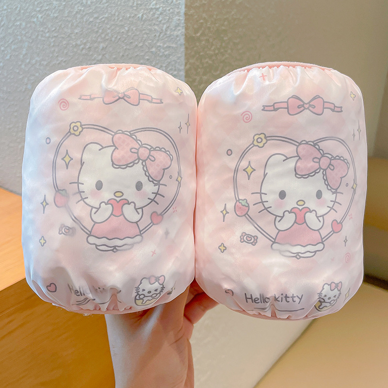 儿童袖套秋冬款女孩可爱卡通防脏套袖女童三丽鸥防水防污短款袖套|undefined