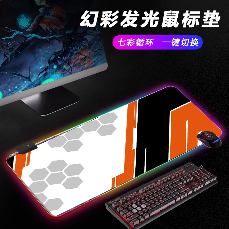 CSGO luminoso RGB mouse pad juego de impresión conjunto dos Simov negro Phantom e-sports Teclado de gran tamaño