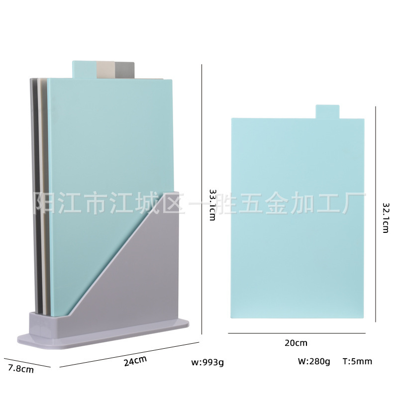 Fábrica de lista de 3 conjuntos de placas de plástico, tablero de corte de clasificación de salud con tablero de corte base,