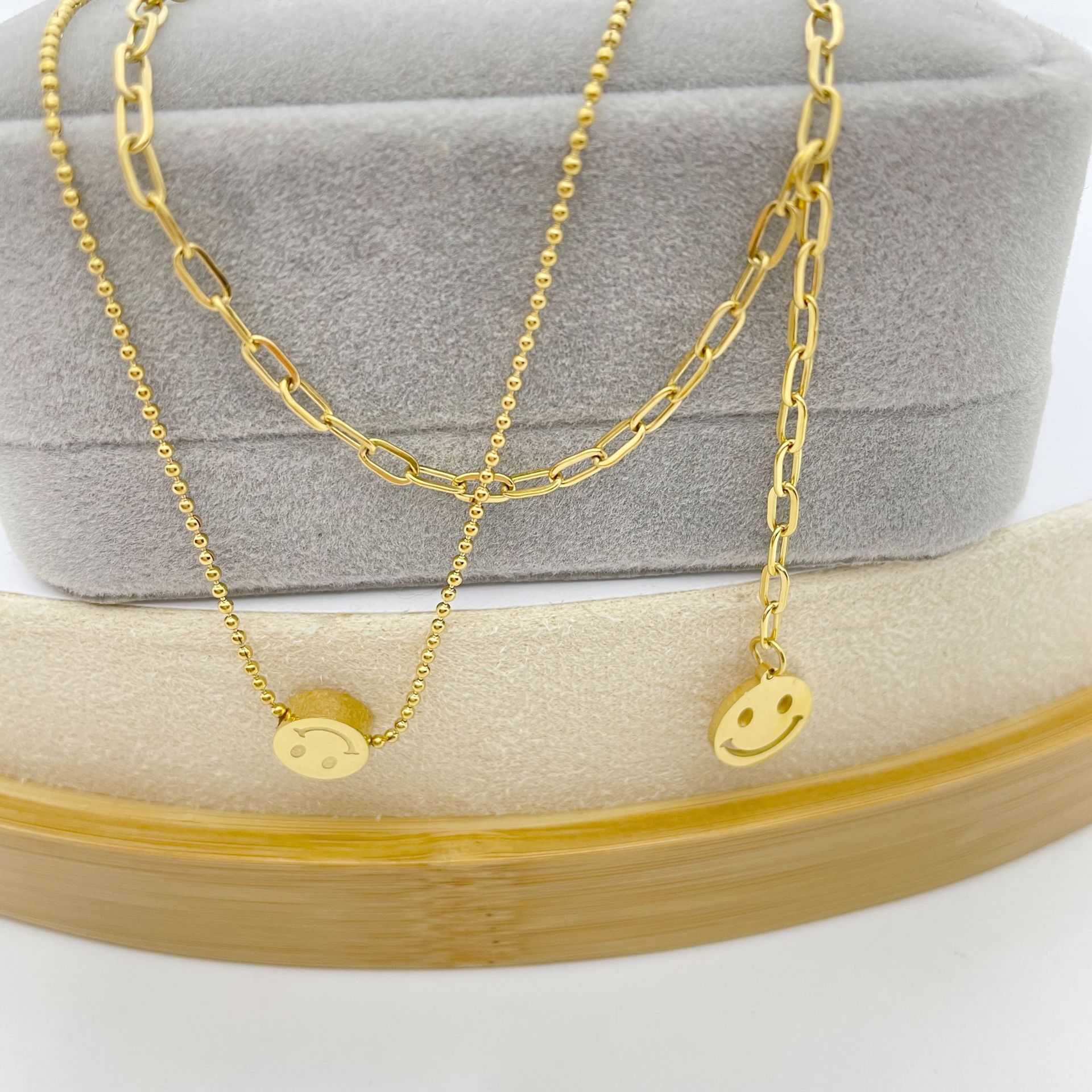 1 Piece Fashion Butterfly Titanium Steel Plating Layered Necklaces_colorza_10