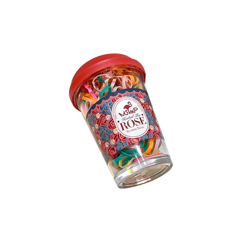 FASHION NEW KOREAN STYLE CUTE COLORFUL ELASTIC RIBBON BOTTLE PACKED ONE-TIME HAIR TIE SET WITH MINI PONYTAIL HEADBAND BABY HAIR ACCESSORY