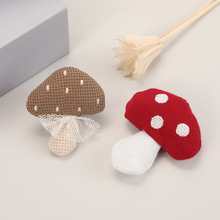 彩色波点蘑菇布艺配件 新款发饰DIY饰品配件森系儿童服装鞋袜辅料