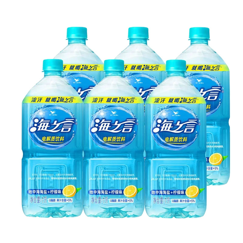 统一海之言盐汽水电解质水补水柠檬味桃桃百香果味多口味混合1升-阿里巴巴