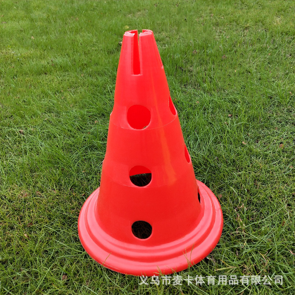 Fábrica al por mayor Maca 30cm logo barril con agujero 12 pulgadas entrenamiento de fútbol obstáculo cono barricada transfronteriza Fútbol