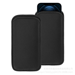 スポットダイビング素材ジッパー携帯電話首吊り携帯電話バッグポータブル携帯電話収納袋はロゴを印刷できます