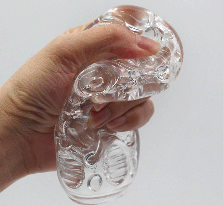 Pleasure Crystal Training Masturbator Cup for Men, Zero-Dye TPE Sleeve, Rotating Texture — detail image 13