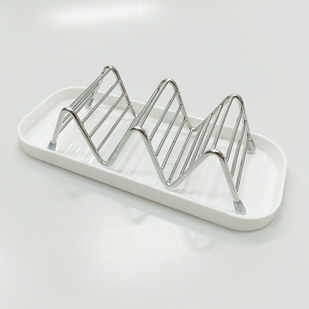 Tortillas fritas de patatas fritas clip de acero inoxidable mexicano Taco clip de cuero V-tipo Norpro Taco studio